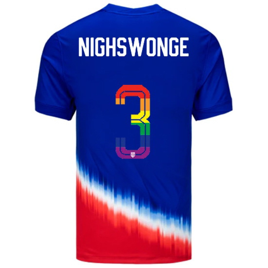 Jenna Nighswonger 2024/25 Royal USA Rainbow Men's Jersey