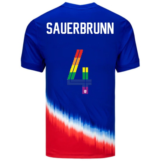 Becky Sauerbrunn 2024/25 Royal USA Rainbow Men's Jersey