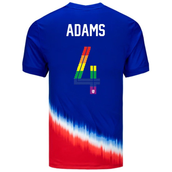 Tyler Adams 2024/25 Royal USA Rainbow Men's Jersey