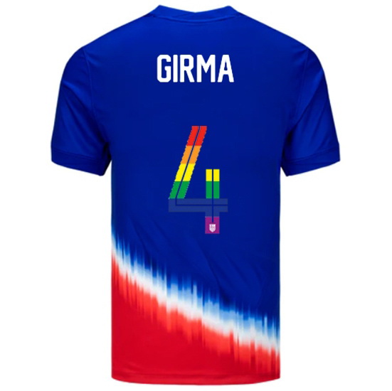 Naomi Girma 2024/25 Royal USA Rainbow Men's Jersey