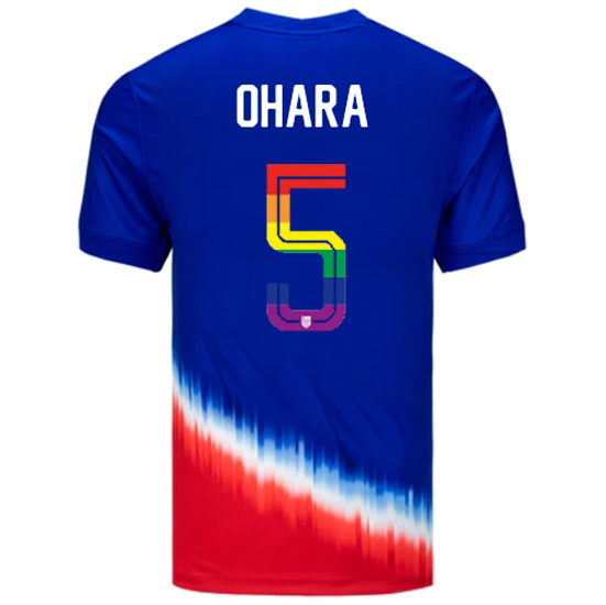 Kelley O'Hara 2024/25 Royal USA Rainbow Men's Jersey