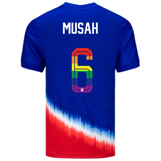 Yunus Musah 2024/25 Royal USA Rainbow Men's Jersey