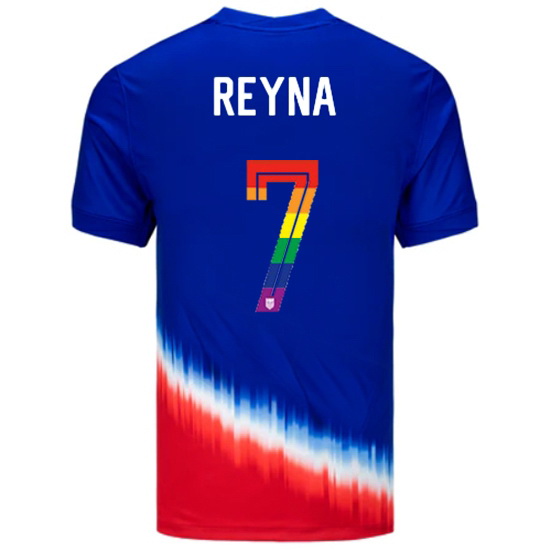 Giovanni Reyna 2024/25 Royal USA Rainbow Men's Jersey