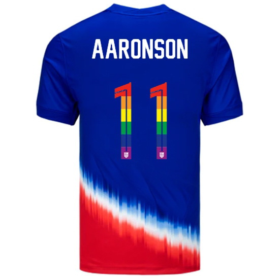 Brenden Aaronson 2024/25 Royal USA Rainbow Men's Jersey