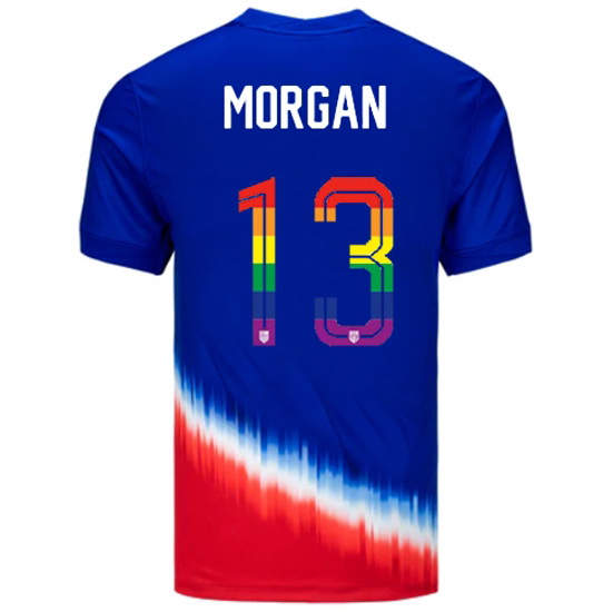 Alex Morgan 2024/25 Royal USA Rainbow Men's Jersey