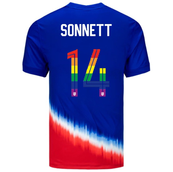 Emily Sonnett 2024/25 Royal USA Rainbow Men's Jersey