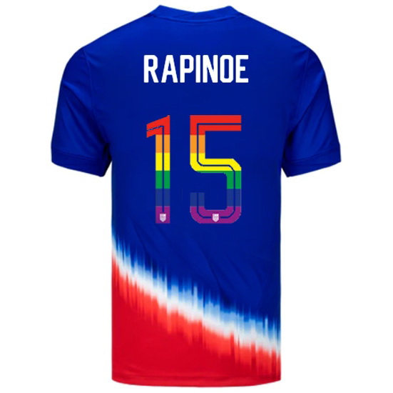 Megan Rapinoe 2024/25 Royal USA Rainbow Men's Jersey