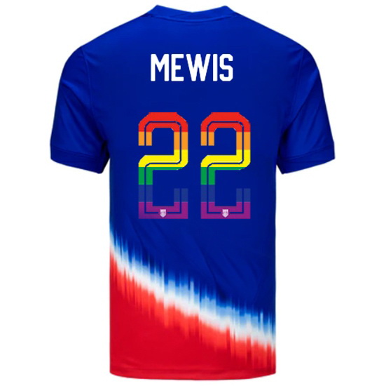 Kristie Mewis 2024/25 Royal USA Rainbow Men's Jersey