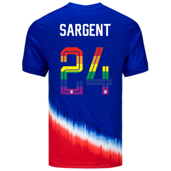 Josh Sargent 2024/25 Royal USA Rainbow Men's Jersey