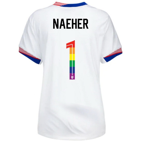 Alyssa Naeher 2024/25 White USA Rainbow Women's Jersey