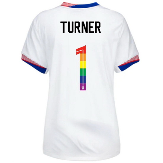 Matt Turner 2024/25 White USA Rainbow Women's Jersey