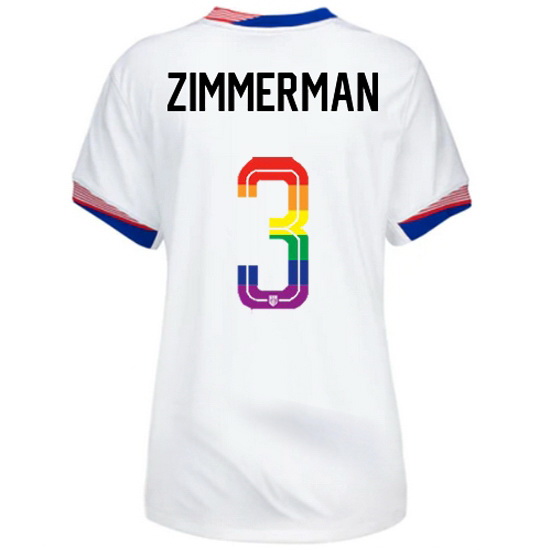 Walker Zimmerman 2024/25 White USA Rainbow Women's Jersey