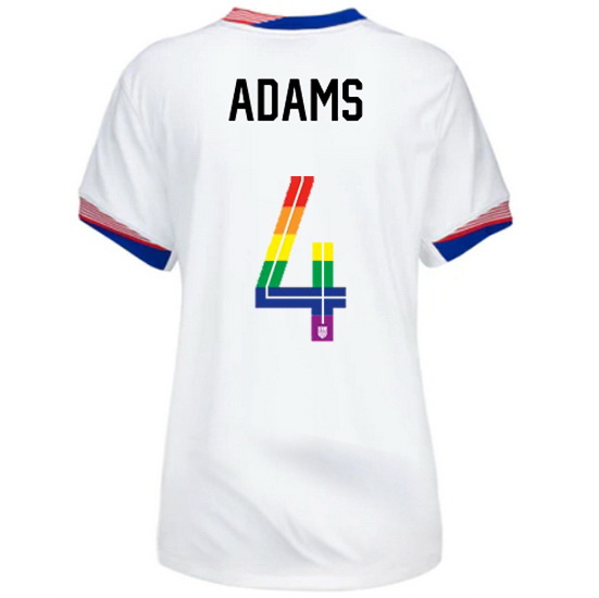 Tyler Adams 2024/25 White USA Rainbow Women's Jersey