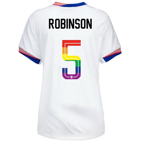 Antonee Robinson 2024/25 White USA Rainbow Women's Jersey