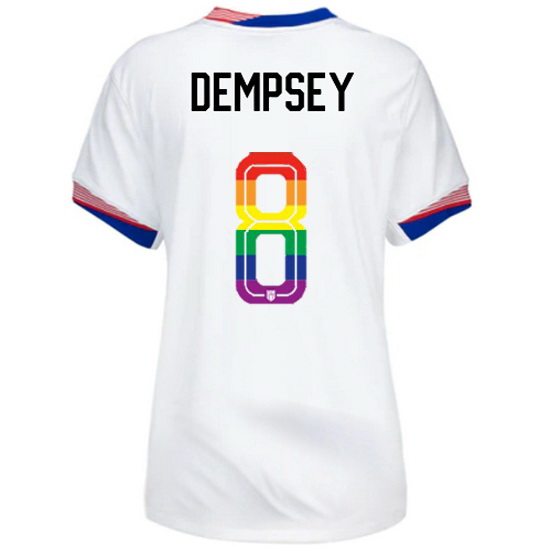 Clint Dempsey 2024/25 White USA Rainbow Women's Jersey