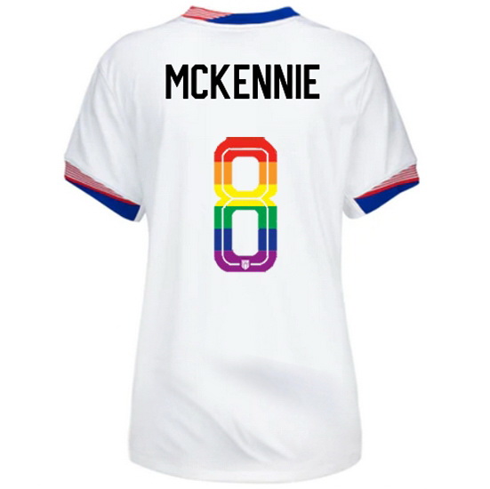 Weston McKennie 2024/25 White USA Rainbow Women's Jersey