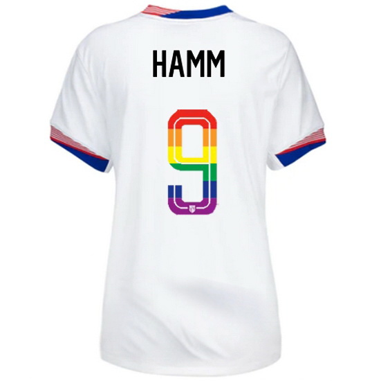 Mia Hamm 2024/25 White USA Rainbow Women's Jersey