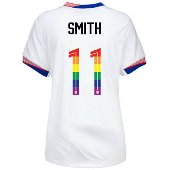 Sophia Smith 2024/25 White USA Rainbow Women's Jersey