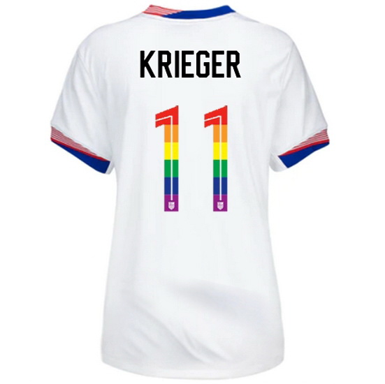 Ali Krieger 2024/25 White USA Rainbow Women's Jersey