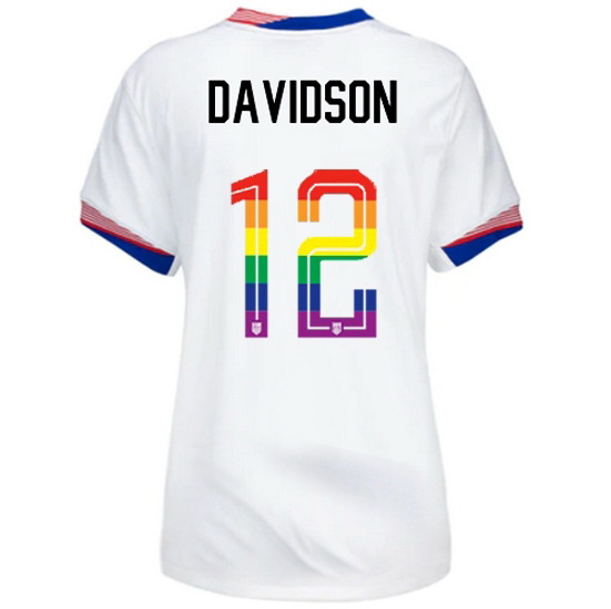 Tierna Davidson 2024/25 White USA Rainbow Women's Jersey