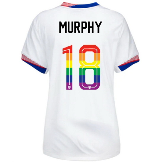 Casey Murphy 2024/25 White USA Rainbow Women's Jersey