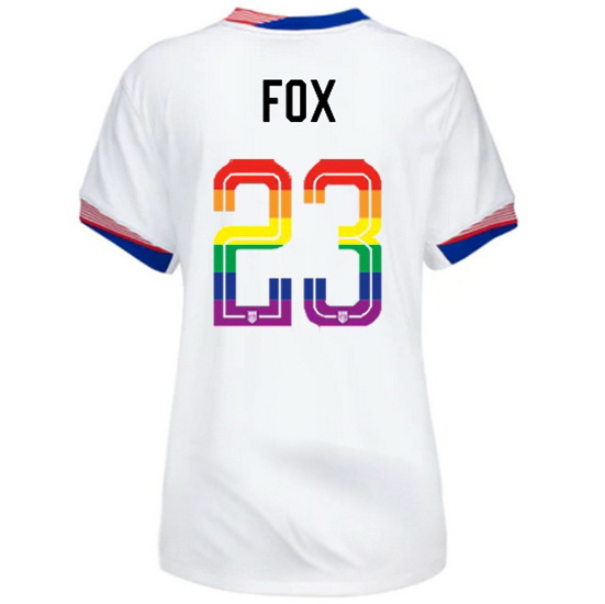 Emily Fox 2024/25 White USA Rainbow Women's Jersey