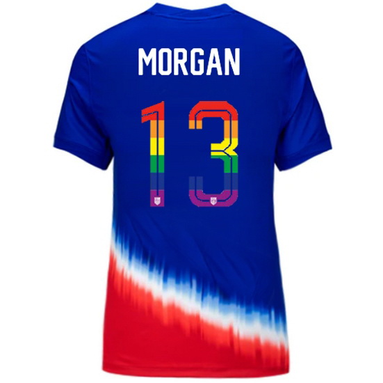 Alex Morgan 2024/25 Royal USA Rainbow Women's Jersey