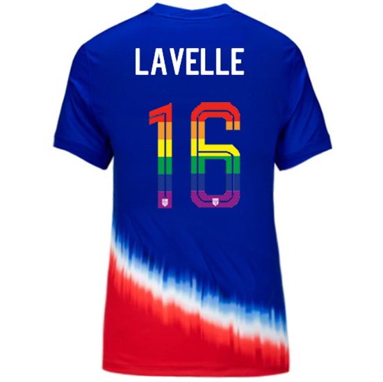 Rose Lavelle 2024/25 Royal USA Rainbow Women's Jersey