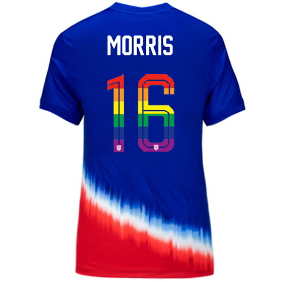 Jordan Morris 2024/25 Royal USA Rainbow Women's Jersey