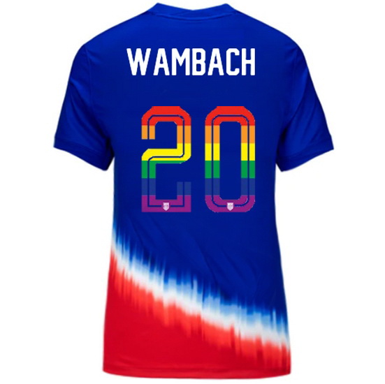 Abby Wambach 2024/25 Royal USA Rainbow Women's Jersey