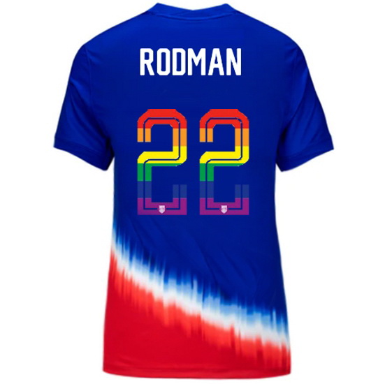 Trinity Rodman 2024/25 Royal USA Rainbow Women's Jersey