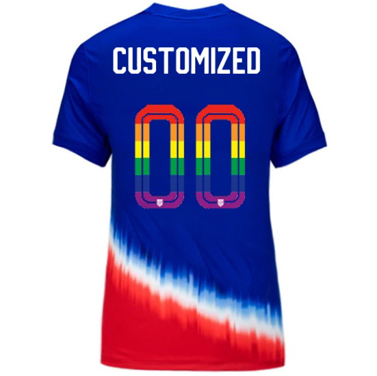 Customized 2024/25 Royal USA Rainbow Women's Jersey