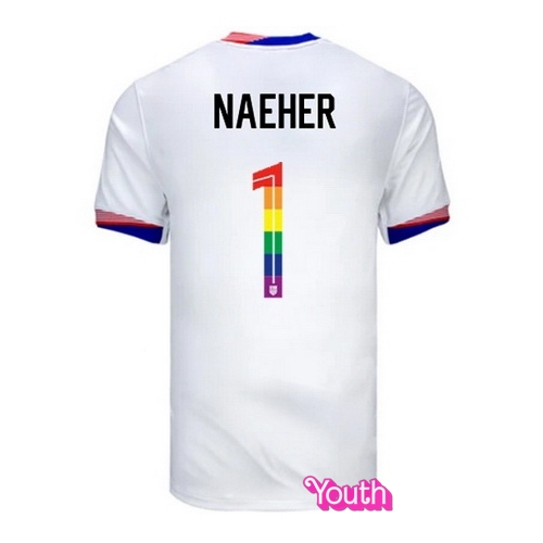 Alyssa Naeher 2024/25 White USA Rainbow Youth Jersey