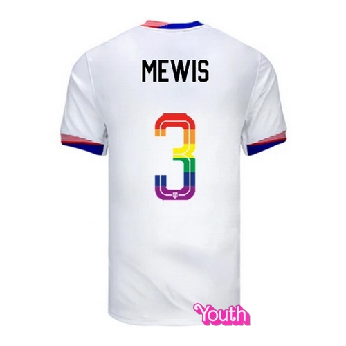 Samantha Mewis 2024/25 White USA Rainbow Youth Jersey