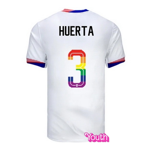 Sofia Huerta 2024/25 White USA Rainbow Youth Jersey