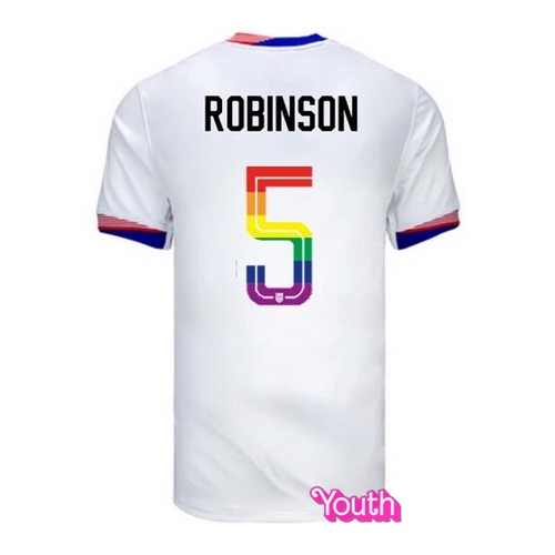 Antonee Robinson 2024/25 White USA Rainbow Youth Jersey