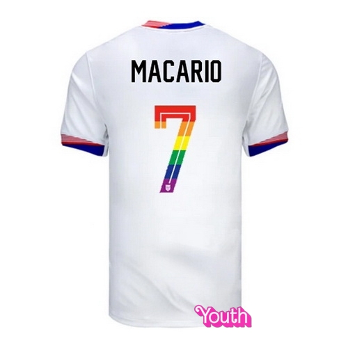 Catarina Macario 2024/25 White USA Rainbow Youth Jersey