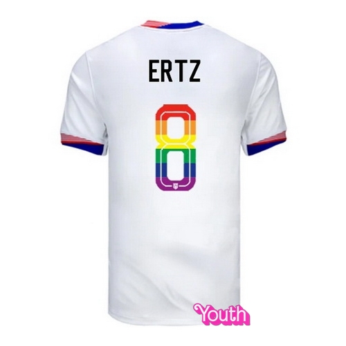 Julie Ertz 2024/25 White USA Rainbow Youth Jersey