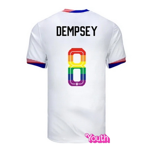 Clint Dempsey 2024/25 White USA Rainbow Youth Jersey