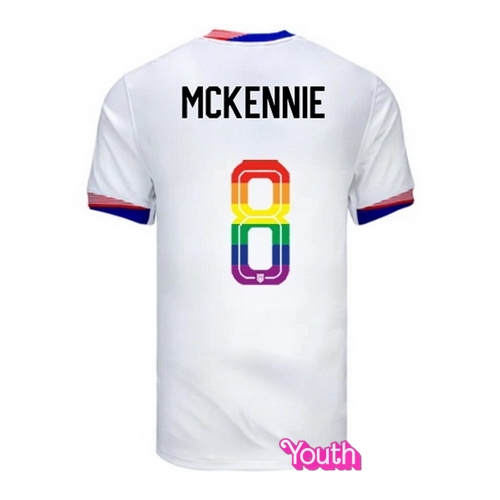 Weston McKennie 2024/25 White USA Rainbow Youth Jersey