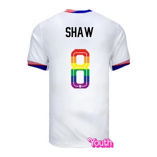 Jaedyn Shaw 2024/25 White USA Rainbow Youth Jersey