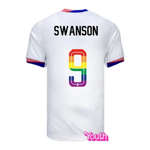 Mallory Swanson 2024/25 White USA Rainbow Youth Jersey