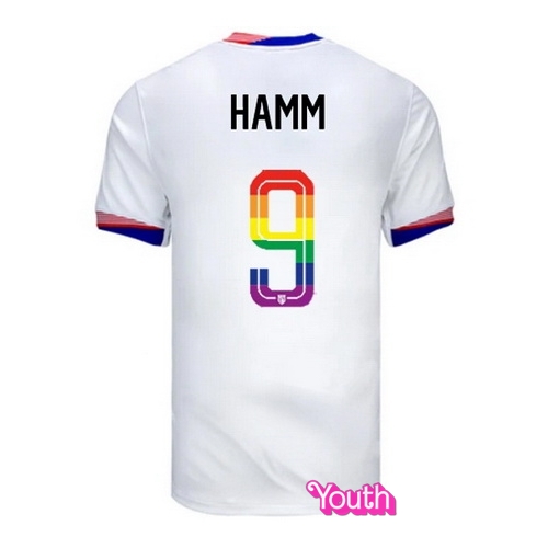 Mia Hamm 2024/25 White USA Rainbow Youth Jersey