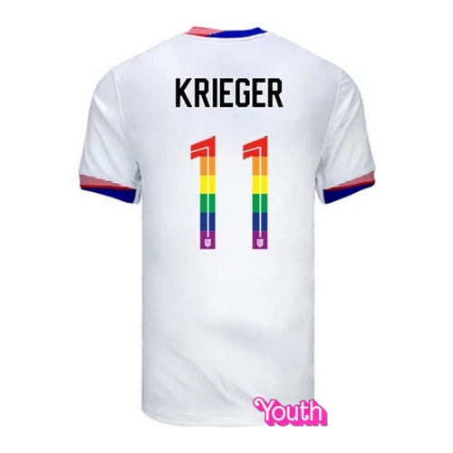 Ali Krieger 2024/25 White USA Rainbow Youth Jersey