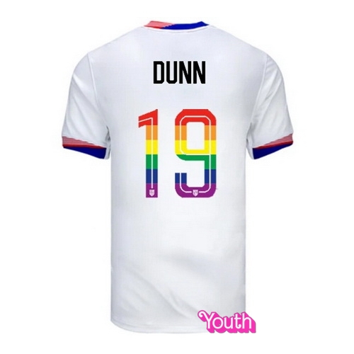 Crystal Dunn 2024/25 White USA Rainbow Youth Jersey