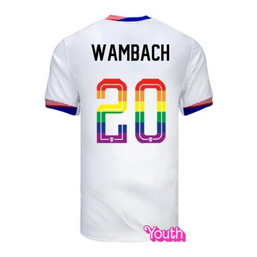 Abby Wambach 2024/25 White USA Rainbow Youth Jersey