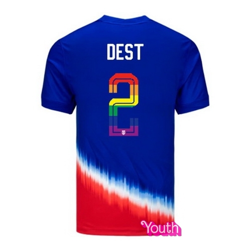 Sergino Dest 2024/25 Royal USA Rainbow Youth Jersey