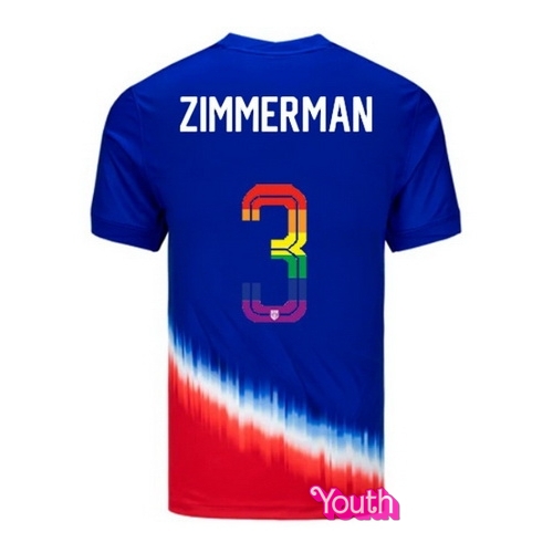 Walker Zimmerman 2024/25 Royal USA Rainbow Youth Jersey