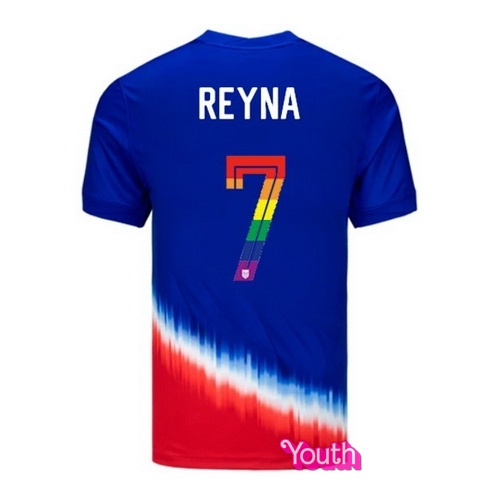 Giovanni Reyna 2024/25 Royal USA Rainbow Youth Jersey