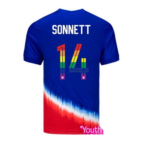 Emily Sonnett 2024/25 Royal USA Rainbow Youth Jersey